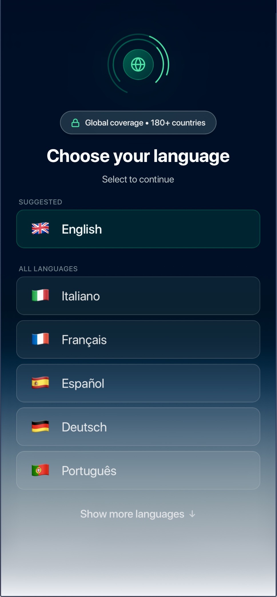 Scegli lingua